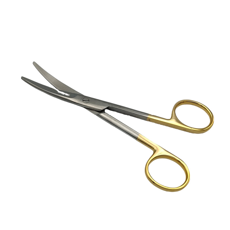 Ножиці Мейо, вертикально-зігнуті, твердосплавна вставка з карбіду вольфрама, плоскі леза, 170 мм